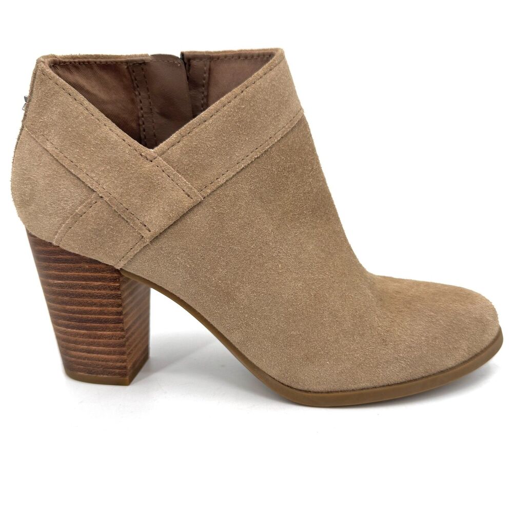 KOOLABURRA BY UGG Amalea Beige Suede Ankle Booties Shoes Size 9